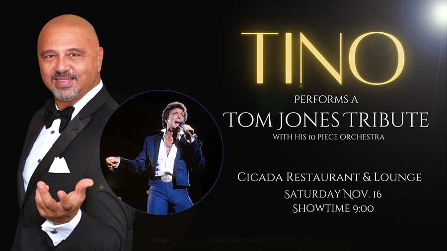 Tino Performs a Tom Jones Tribute live appearance